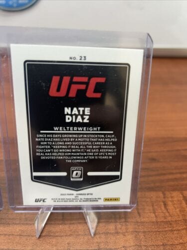 2022 Panini Donruss Optic UFC Blue Vel Prizm Leon Edwards#62,Nate Dia