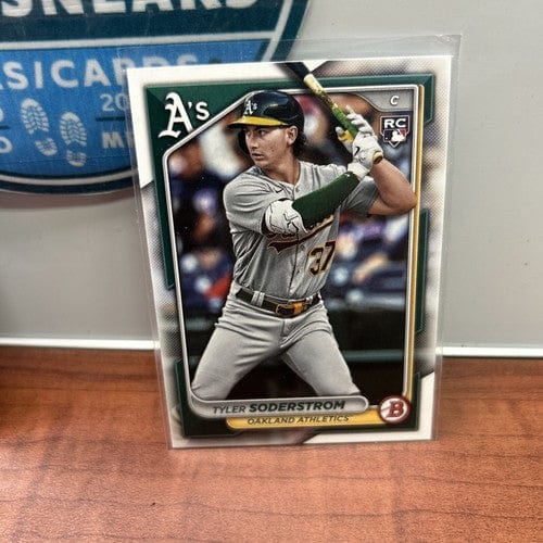 Tyler Soderstrom 2024 Bowman Base Rookie Card 2 Card Lot #15 Oakland A