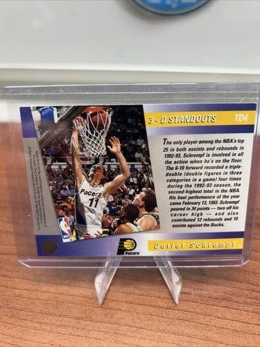 AY10) 1993 Upper Deck DETLEF SCHREMPF #TD4 Triple Double Standouts Ind
