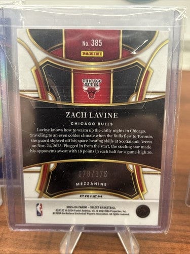 Zach LaVine 2023-24 Panini Select Mezzanine Purple Flash #385 /175 Pri
