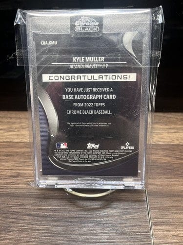 Kyle Muller 2022 Topps Chrome Black RC #CBA-KMU Base Encased Auto -Bra