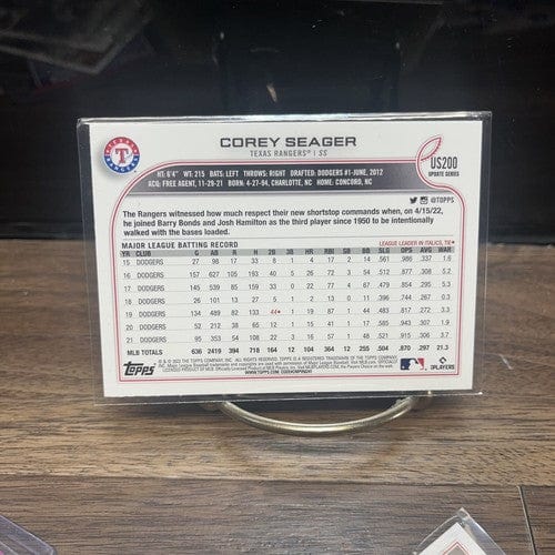 2022 Topps Baseball Update Series # US200 Corey Seager