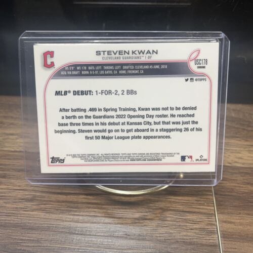 2022 Topps Chrome Update Steven Kwan #USC178 Cleveland Guardians