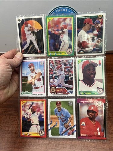 St Louis Cardinals 9 Card Lot Goldsmith, Pendleton, Guerrero