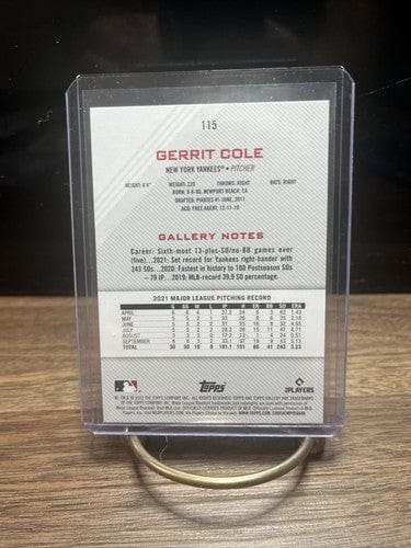 Gerrit Cole Topps Gallery Blue Boarder Baseball Card #115 New York Yan