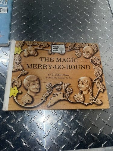Vintage Kids Book Lot(2)Gilbert Beers Magic Merry-Go-Round, Red Balloo