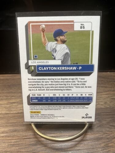 2022 Donruss #85 Clayton Kershaw Dodgers Baseball Card