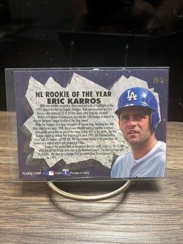 1993 Fleer Ultra Eric Karros Rookie of the Year Insert Los Angeles Dod