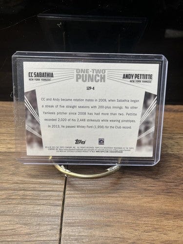 2023 Topps Series 1 Blue One-Two Punch CC Sabathia Andy Pettitte Inser