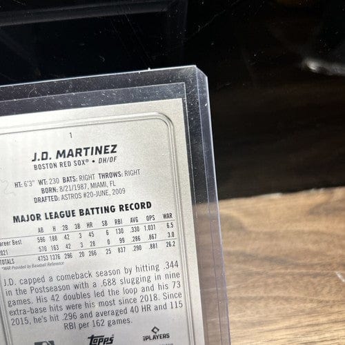 2022 Bowman Platinum Ice Foilboard J.D. Martinez Boston Red Sox Baseba