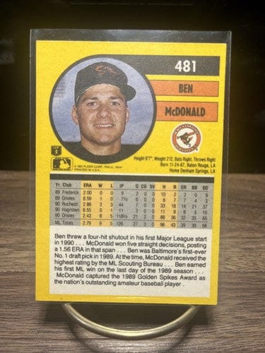 1991 Fleer Ben McDonald #481
