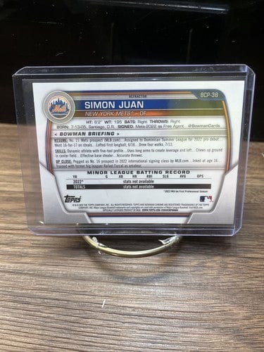 2023 Bowman Baseball Simon Juan Prospect Lunar Glow Refractor #BCP-38