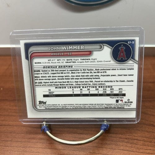 2024 Bowman - Chrome Prospects Lunar Glow Refractor #BCP-78 John Wimme