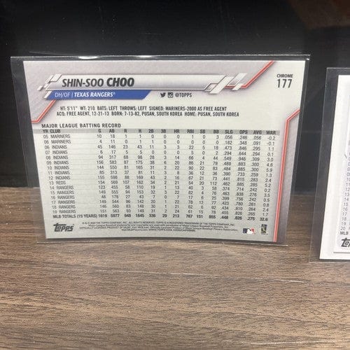 Shin-Soo Choi T SAS Rangersn2 Card Lot 2020 Topps Chrome +2021 Series