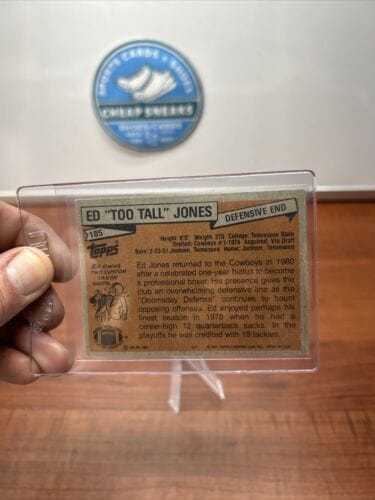 1981 Topps #185 Ed Too Tall Jones Football Dallas Cowboys
