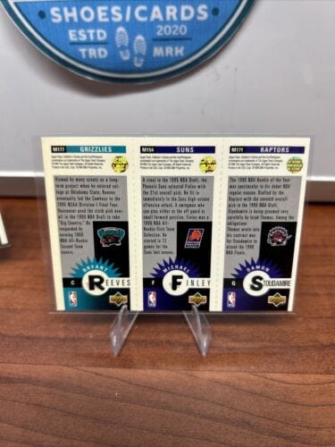 1996 Upper Deck Mini Cards 3 in1 (X4) “12 Mini’s Total” M.Finley