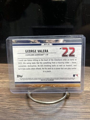 2023 Bowman Chrome George Valera #BTP-22 Scouts Top 100 Cleveland Gua