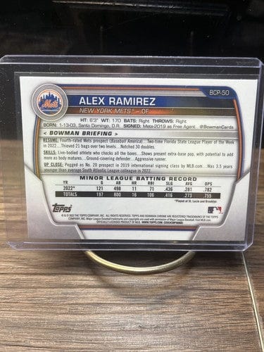 Alex Ramirez 2023 Bowman Chrome Prospect Baseball Card #BCP-50 New Yor