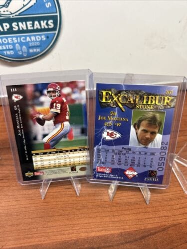 Joe Montana KC Chiefs Lot 95 Topps Stadium Club/95 Upper Deck/93 Playo