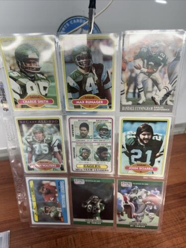 Philadelphia Eagles 18 Card NFL Lot 1980 Topps Football EX Bunting,Ja