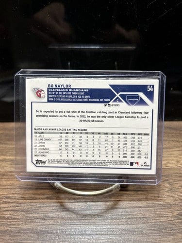 BO NAYLOR 2023 Topps Chrome Baseball Rookie Card #54 Cleveland Guard
