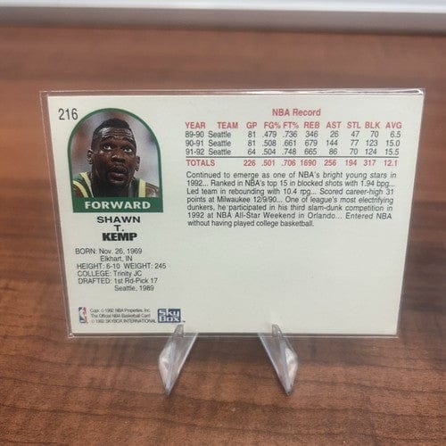 Shawn Kemp 1992 NBA Hoops #216+ 1093 Sky Box #17 #169 SuperSonics/Thun