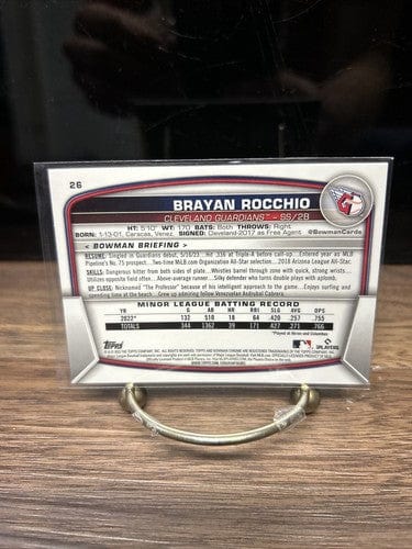2023 Bowman Chrome Baseball Brayan Rocchio #26 Rookie RC