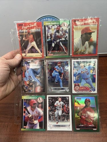 St Louis Cardinals 9 Card Lot Ozzie Smith, Vince Coleman, Terry Pendle