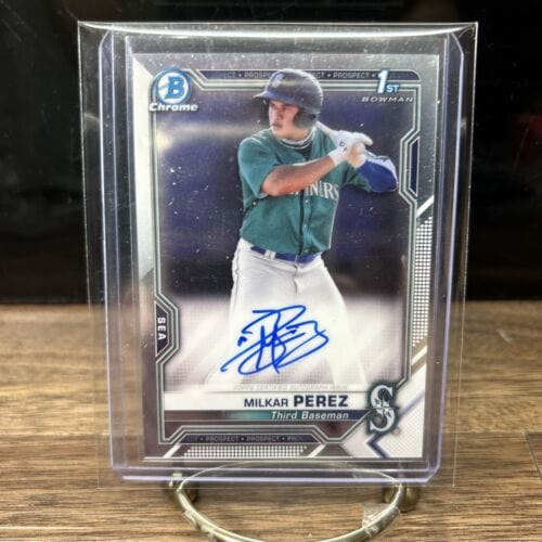 2021 Bowman Chrome Milkar Perez Auto 1st Autograph Rookie RC #CPA-MP M