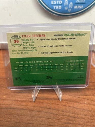 Tyler Freeman RC 2023 Topps Chrome Platinum Anniversary Cleveland Gua