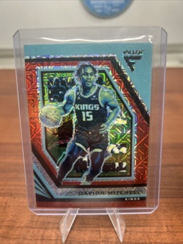 Davion Mitchell 2022-23 Panini Flux Red Mojo Prizm Parallel /99 + Bonu