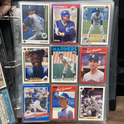 Seattle Mariner 54 Card Lot No Duplicates Years 87-91 All Brands Some