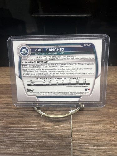 2023 Bowman Axel Sanchez 1st Lunar Glow Refractor #BCP-73 | Seattle Ma