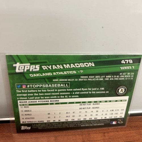 Oakland A’s 2017 All Star Lot(3) 2017 Topps Series 1/2 Sean Doolittl