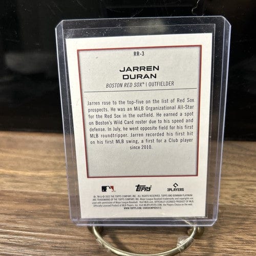 2022 Bowman Platinum Jarren Duran RC Renowned Rookies insert #RR-3