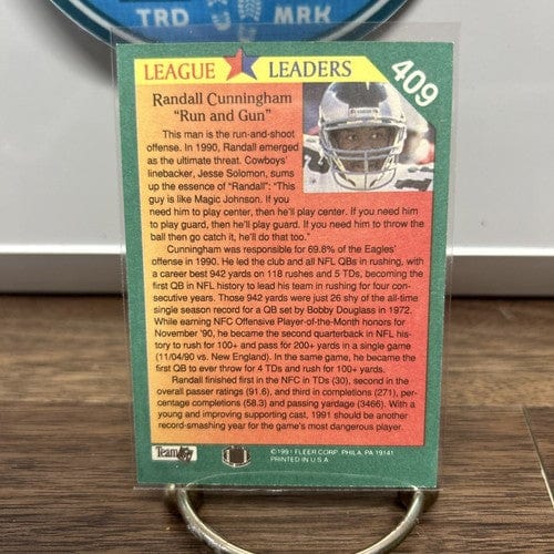 1991 Fleer #409 Randall Cunningham Philadelphia Eagles NFL Football