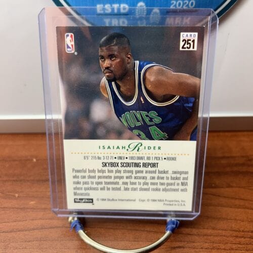 1993-94 Skybox Premium - #251 Isaiah Rider (RC) Minnesota Timberwolves