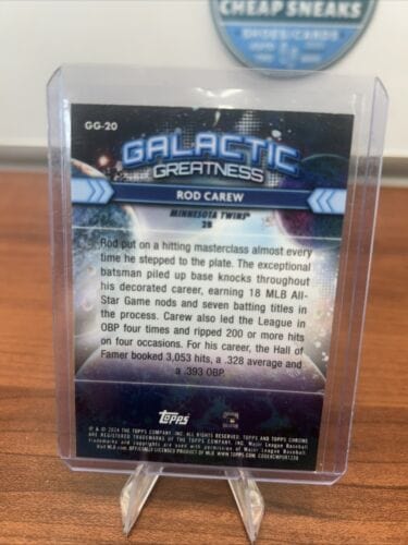 Rod Carew 2024 Topps Chrome Cosmic Galactic Greatness Orange Refractor