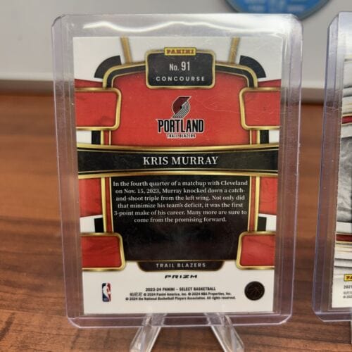 Kris Murray (RC) 2023-24 Panini Select Red Cracked Ice Prizm #91 +Bon