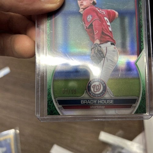 Brady House #9/99 ⬅️(JERSEY #)2023 Bowman Chrome GREEN Grass Wash