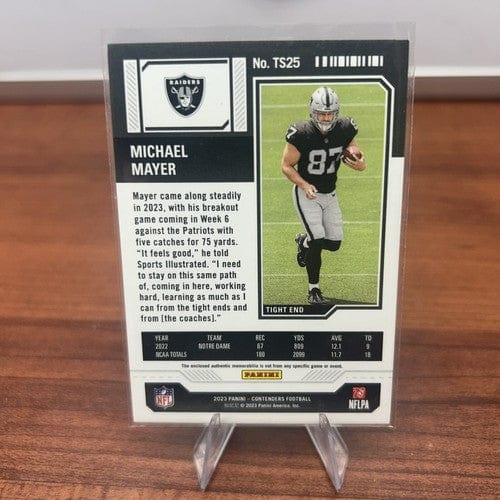 Michael Mayer 2023 Panini Contenders Rookie Ticket Jersey Patch TS25V
