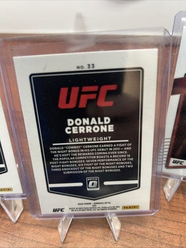 2022 Donruss Optic UFC Lot Jon Jones #65, Donald Cerrone #33,Jan Blach