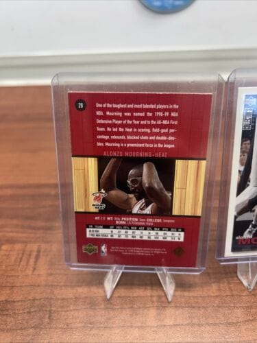 ALONZO MOURNING UPPER DECK HARDCOURT 1999-00 MIAMI HEAT #28 + Bonus C