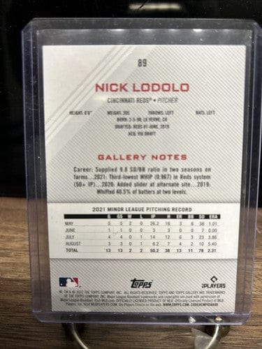 2022 Topps Gallery - Printer Proof #89 Nick Lodolo (RC). Rookie. Cinci