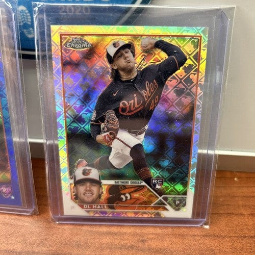 Dl Hall 2023 Topps Chrome Blue Logofractor Lot(2) /150+ Base Logofract