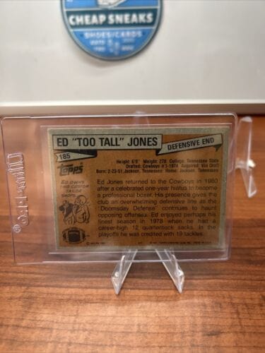 1981 Topps #185 Ed Too Tall Jones Football Dallas Cowboys