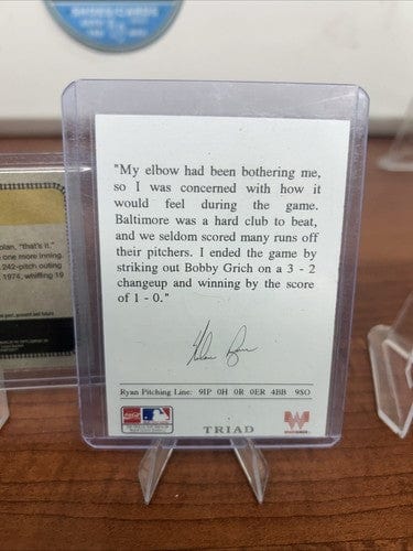 Nolan Ryan 1990 Upper Deck Baseball Heros /1993 Whataburger 3D Card/22