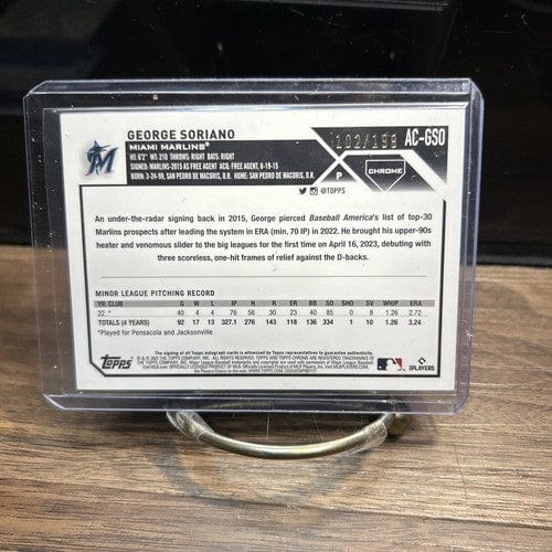 Topps Chrome Update 2023 George Soriano Rookie Aqua Wave Refractor Aut
