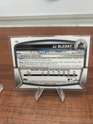 2023 Bowman JJ Bleday #33 Rookie Miami Marlins