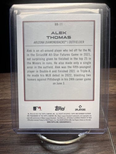 2022 Bowman Platinum Alek Thomas Renowned Rookies #RR-11 Arizona Diamo